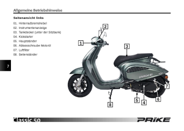 Bediehnungsanleitung Prike Classic 50 Und NEW Bella R50